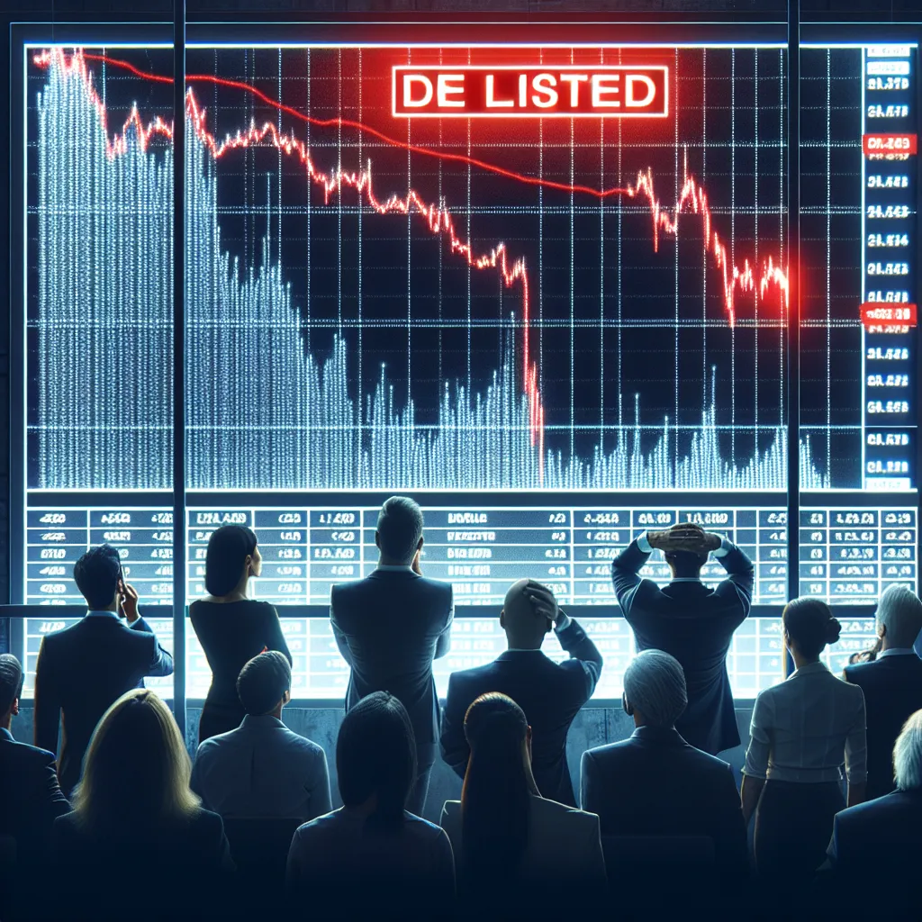 ETF 상장폐지 상황을 보여주는 주식 시장 화면과 투자자